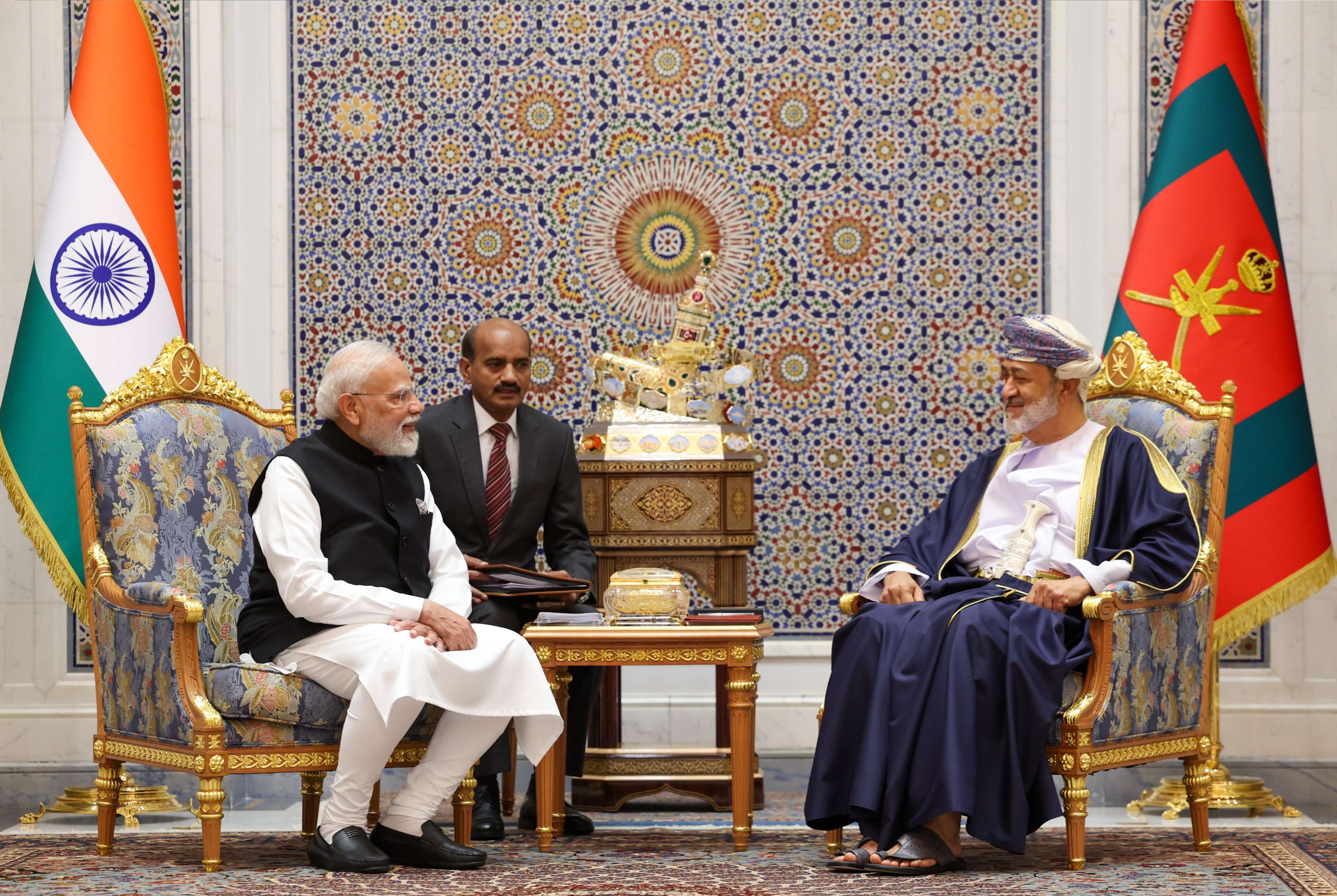 Prime Minister Shri Narendra Modi conferred with the Order of Oman (First Class) by His Majesty Sultan Haitham bin Tarik of Oman in Muscat